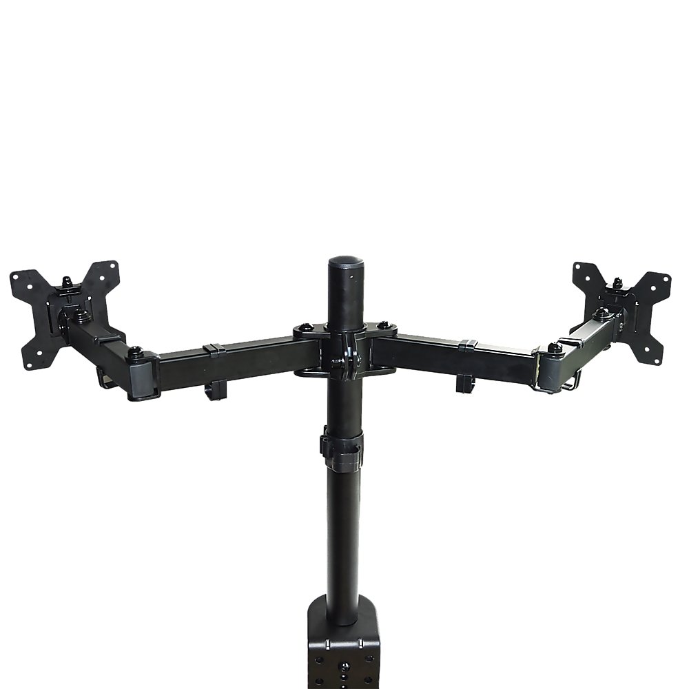 Dual LCD Monitor Desk Mount Stand Adjustable Fits 2 Screens Up To 27"