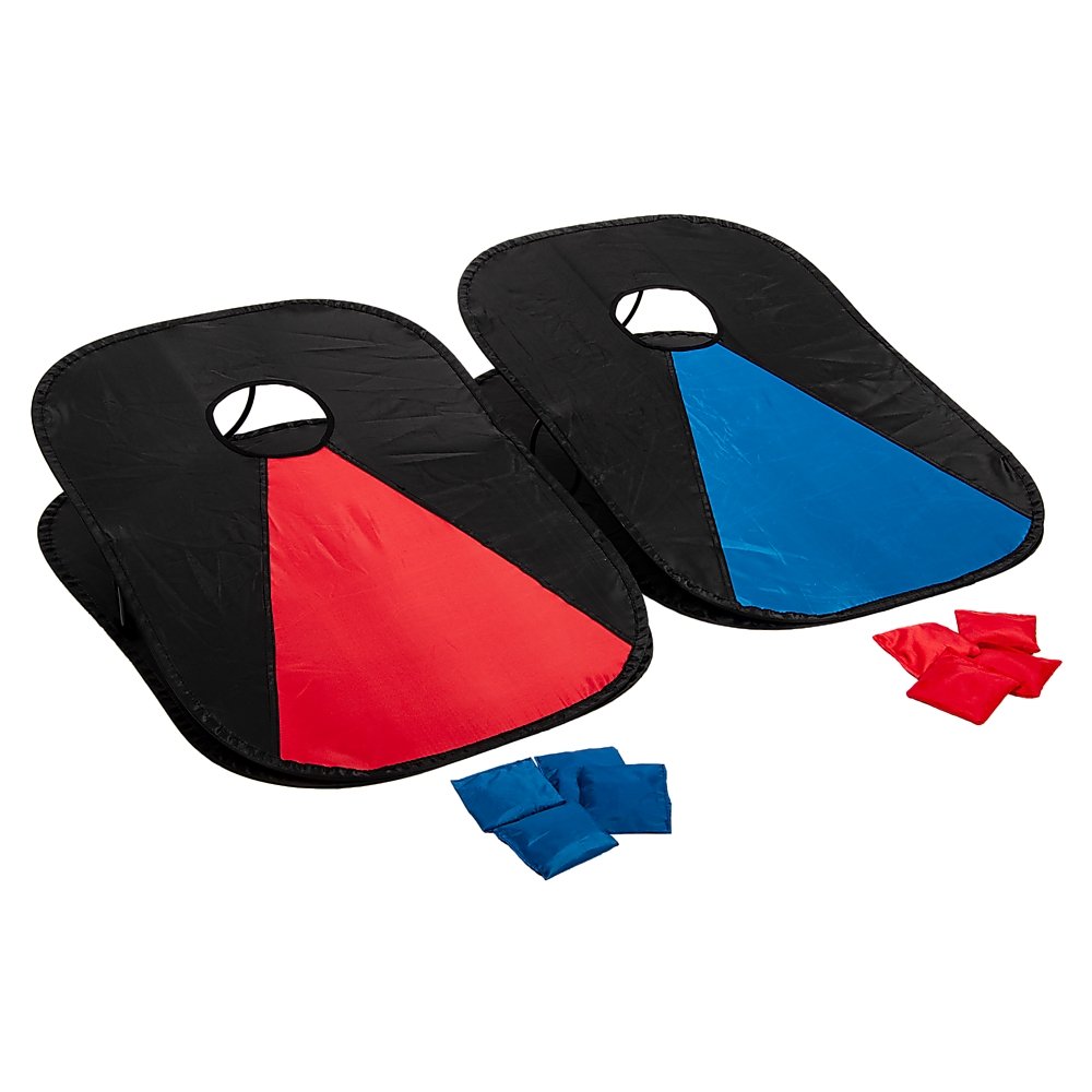 Collapsible Portable Corn Hole Boards With 8 Cornhole Bean Bags, Carry Case