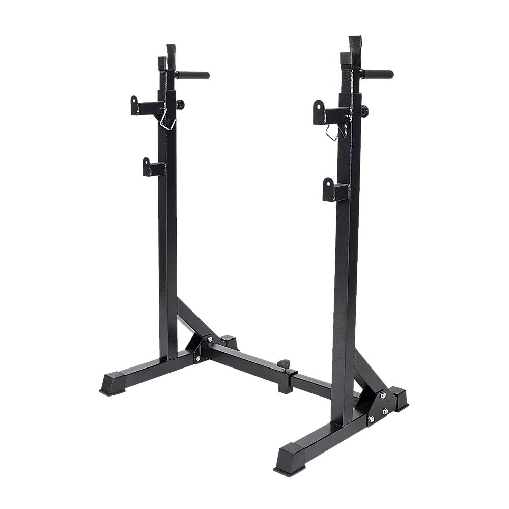 Commercial Squat Rack Adjustable Pair Fitness Exercise Weight Lifting Gym Barbell Stand