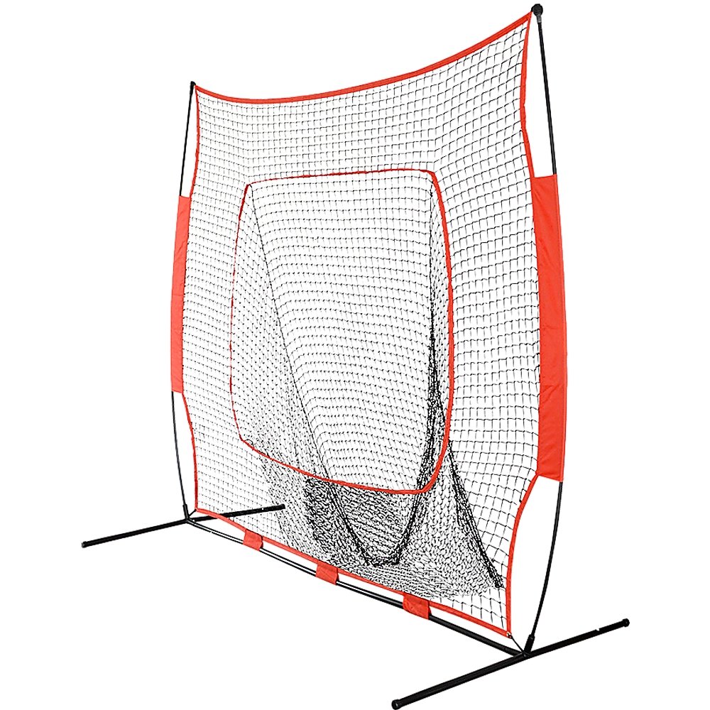 Portable Baseball Training Net Stand Softball Practice Sports Tennis
