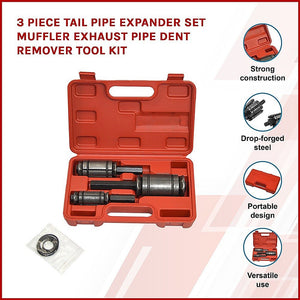 3 Piece Tail Pipe Expander Set Muffler Exhaust Pipe Dent Remover Tool Kit