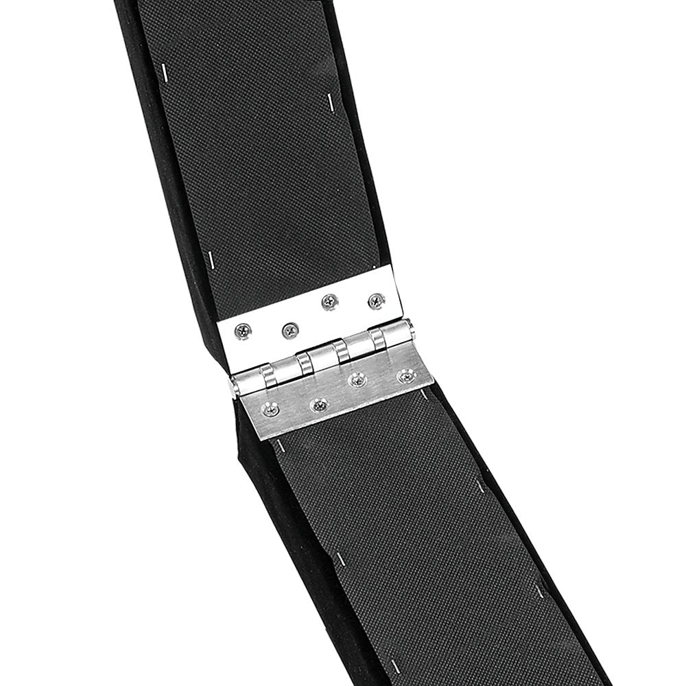 2.4m (8FT) Gymnastics Folding Balance Beam Black Synthetic Suede