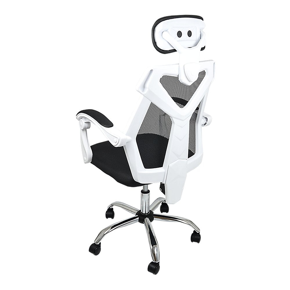 Office Chair Gaming Computer Chairs Mesh Back Foam Seat - White
