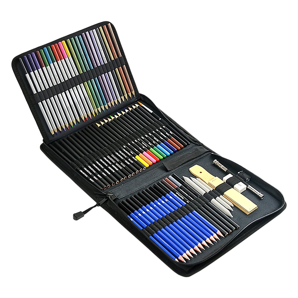 Art Sketch Pencils Oil Drawing Colouring Graphite Charcoal Pencil Set 72pcs/set