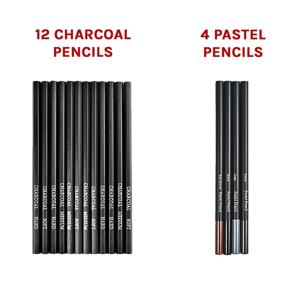 Art Sketch Pencils Oil Drawing Colouring Graphite Charcoal Pencil Set 72pcs/set