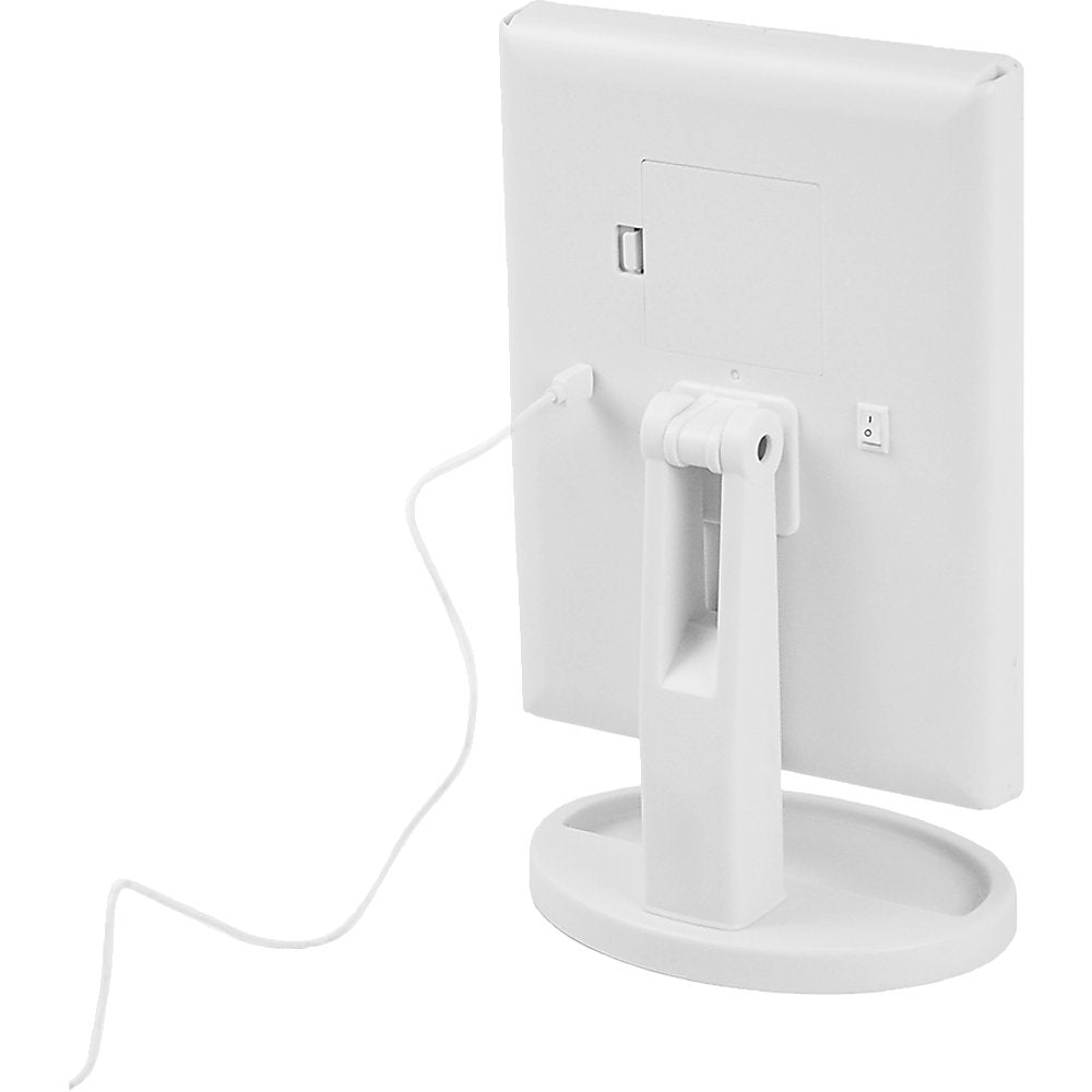 Makeup Mirror With LED Light Standing Mirror Magnifying Tri-Fold Touch