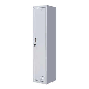 Standard Lock One-Door Office Gym Shed Clothing Locker Cabinet Grey