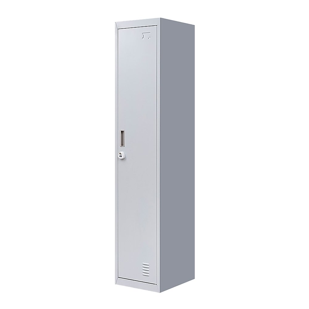 3-Digit Combination Lock One-Door Office Gym Shed Clothing Locker Cabinet Grey