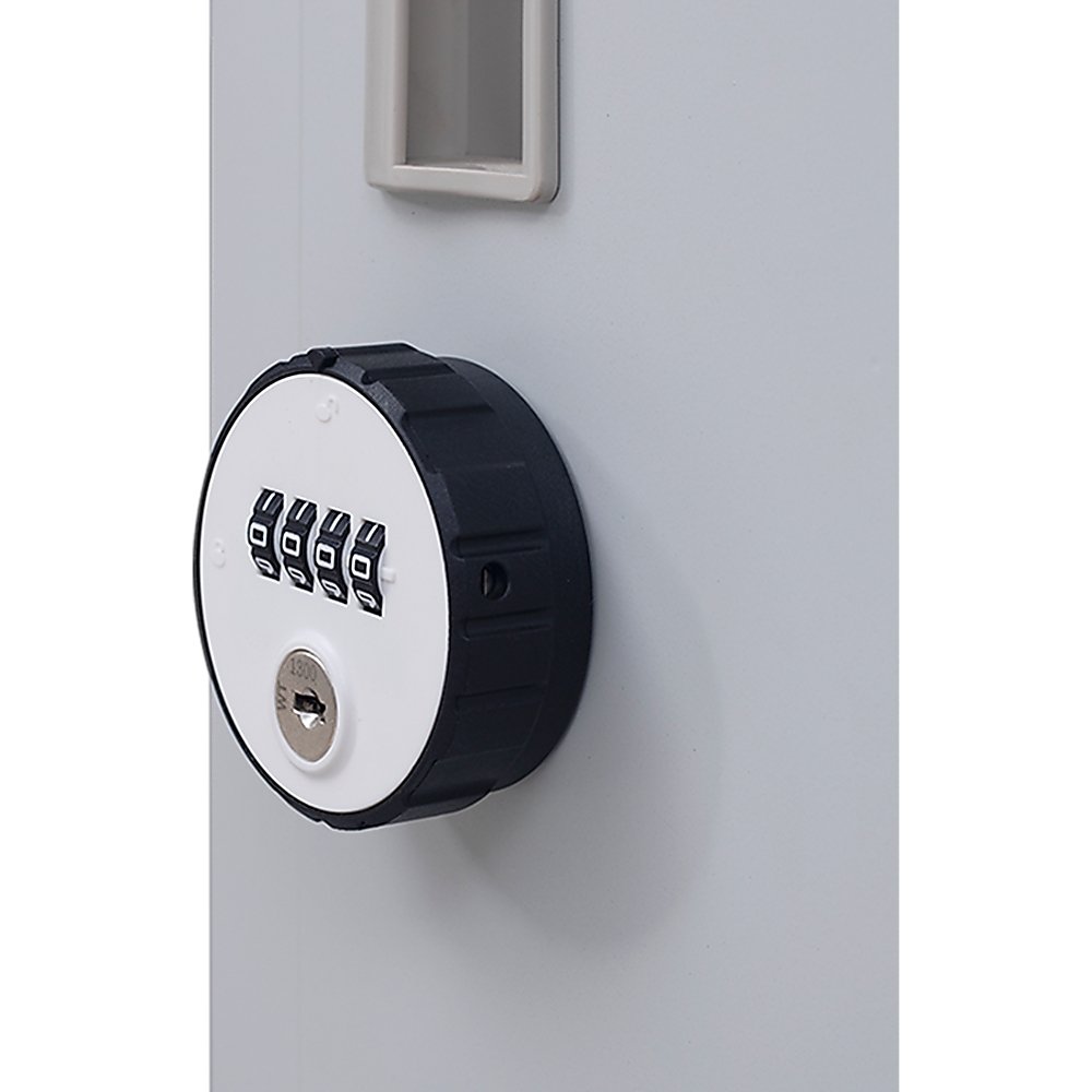 4-Digit Combination Lock One-Door Office Gym Shed Clothing Locker Cabinet Grey