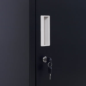Standard Lock One-Door Office Gym Shed Clothing Locker Cabinet Black
