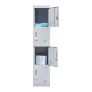 4-Door Vertical Locker for Office Gym Shed School Home Storage