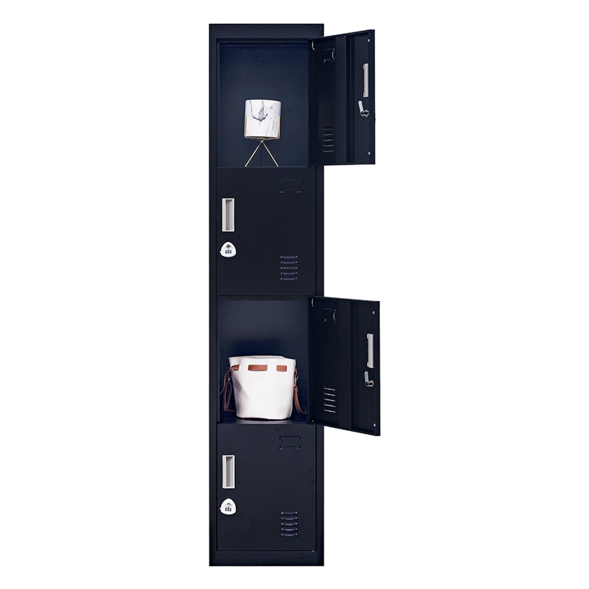 4-Door Vertical Locker for Office Gym Shed School Home Storage
