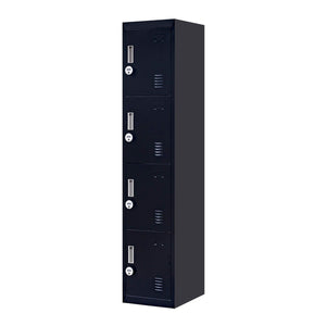 4-Door Vertical Locker for Office Gym Shed School Home Storage