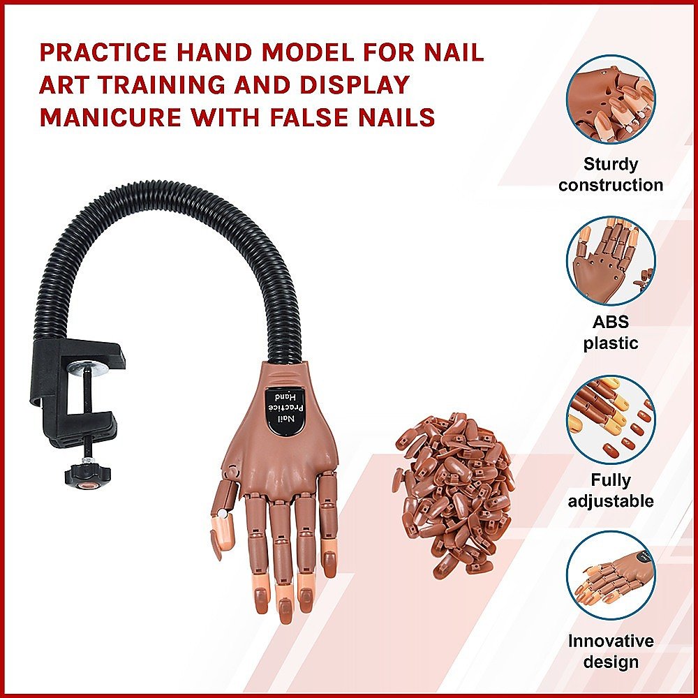 Practice Hand Model for Nail Art | Training and Display | Manicure with False Nails