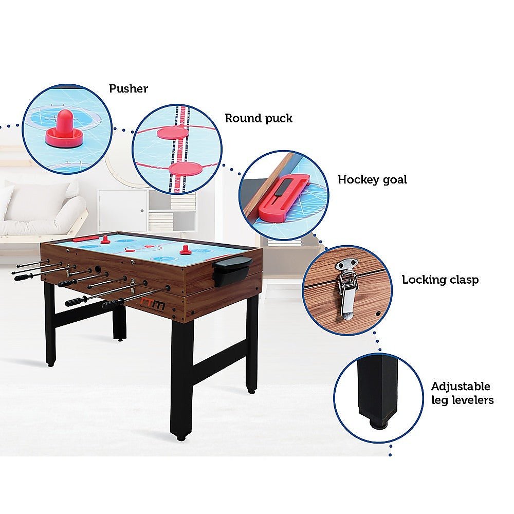 4FT 3-in-1 Games Foosball Soccer Hockey Pool Table Table