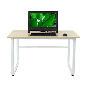 Solid Wood & Steel Computer Desk