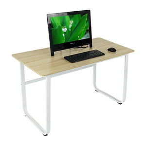 Solid Wood & Steel Computer Desk