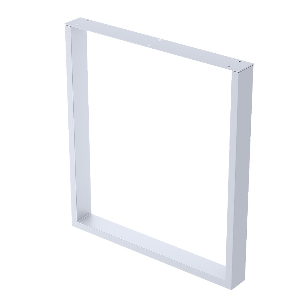 Square Shaped Table Bench Desk Legs Retro Industrial Design Fully Welded - White