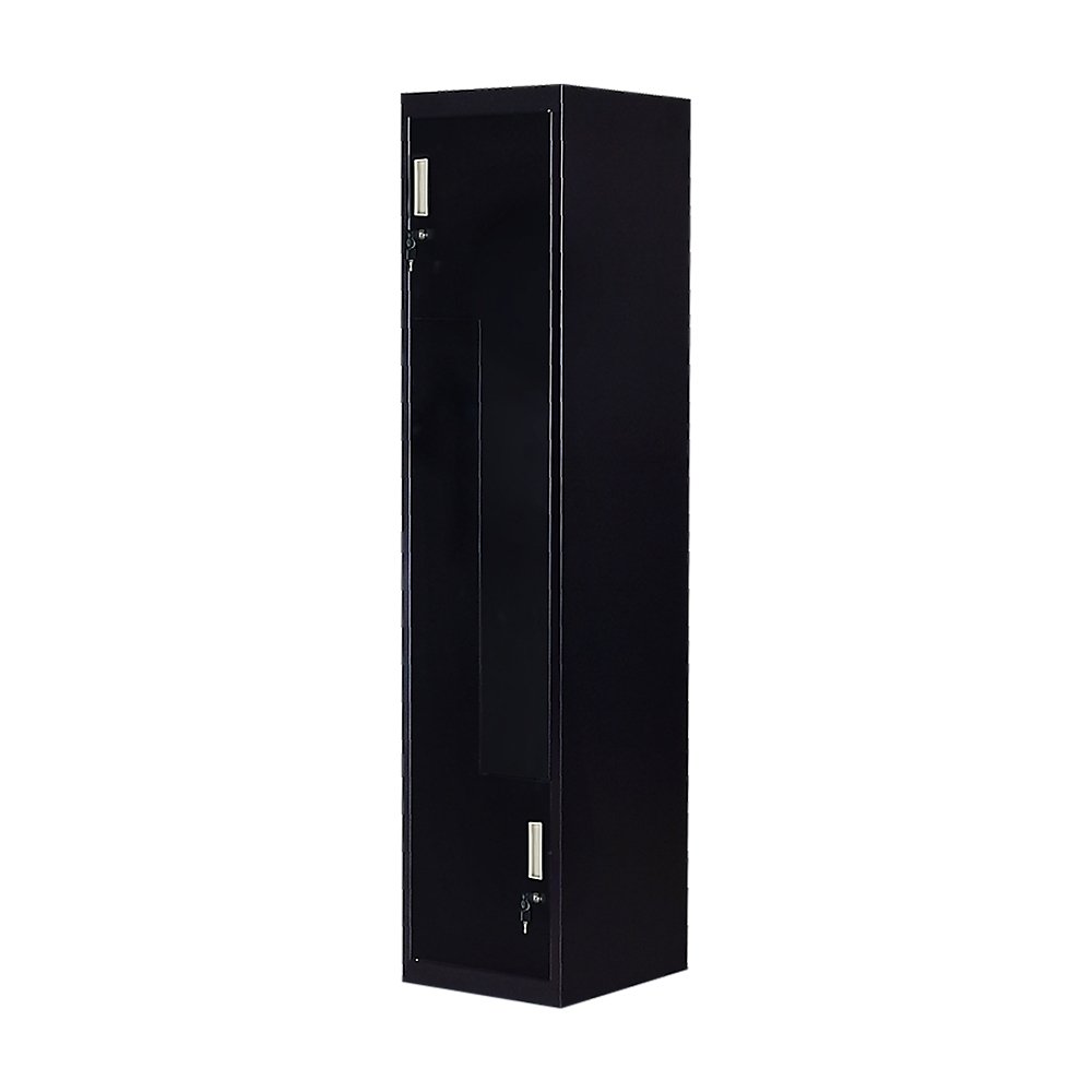 Black Two-Door L-shaped Office Gym Shed Storage Lockers