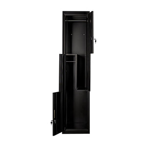 Black Two-Door L-shaped Office Gym Shed Storage Lockers