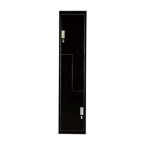 Black Two-Door L-shaped Office Gym Shed Storage Lockers