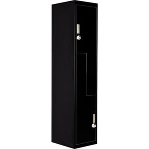 Black Two-Door L-shaped Office Gym Shed Storage Lockers