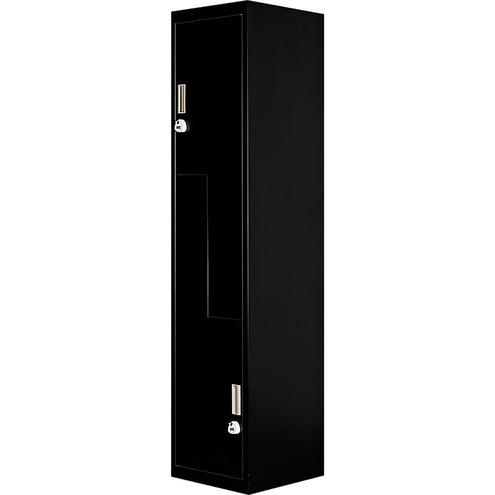 Black Two-Door L-shaped Office Gym Shed Storage Lockers