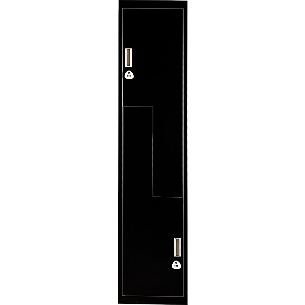 Black Two-Door L-shaped Office Gym Shed Storage Lockers