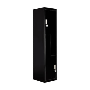 Black Two-Door L-shaped Office Gym Shed Storage Lockers