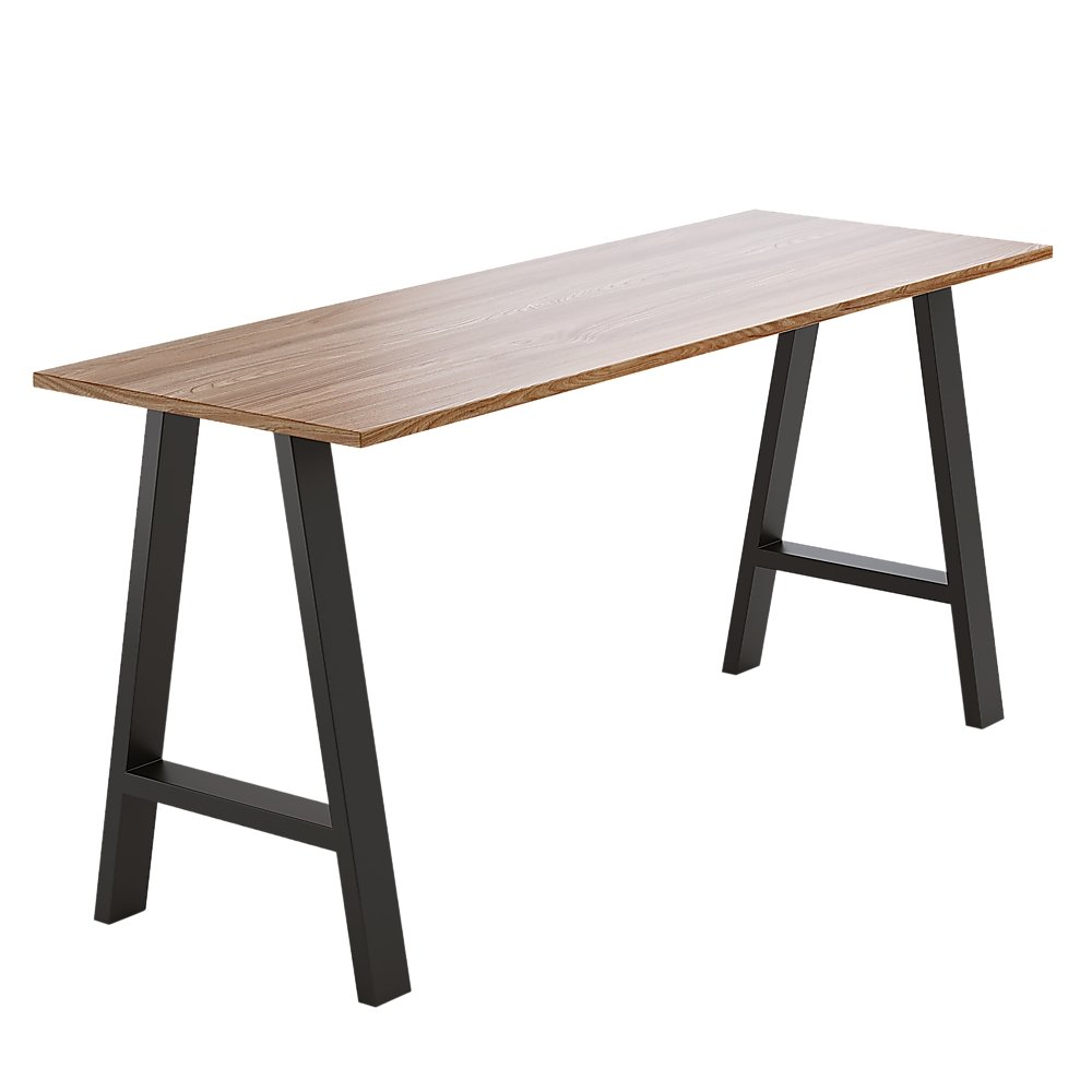 2x Rustic Dining Table Legs Steel Industrial Vintage 71cm - Black