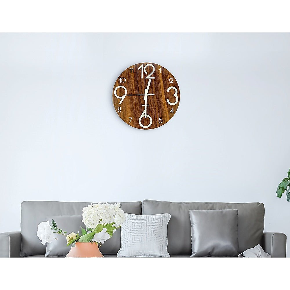 Quartz Glow In Dark Wall Clock - Non Ticking