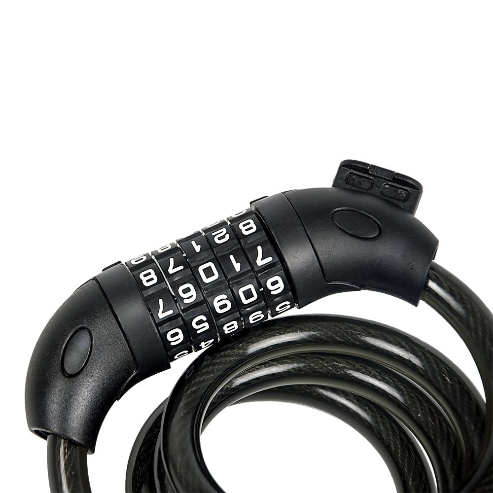 Security 5 Digit Combination Bike Cable Lock with Mounting Bracket