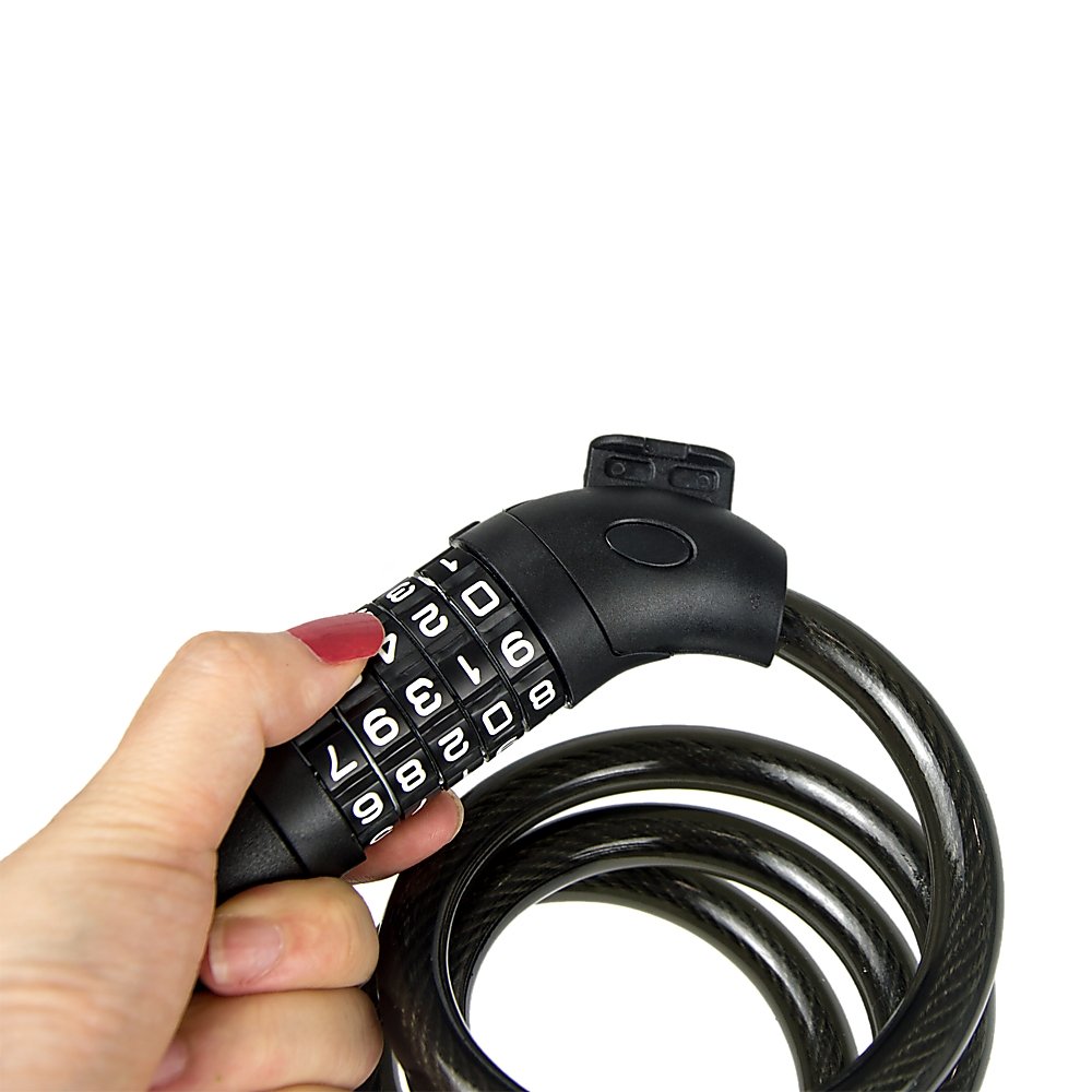 Security 5 Digit Combination Bike Cable Lock with Mounting Bracket