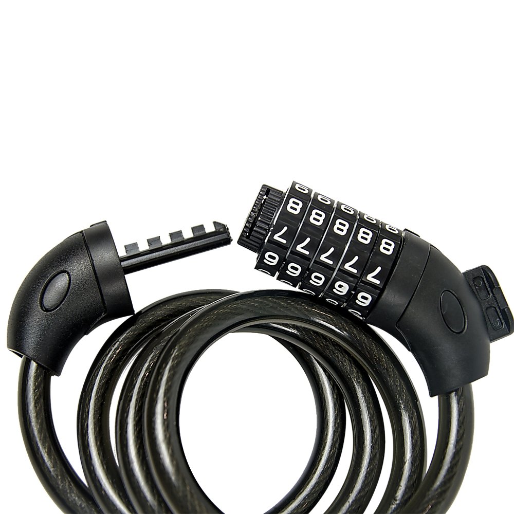 Security 5 Digit Combination Bike Cable Lock with Mounting Bracket