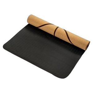 Natural Cork TPE Yoga Mat Sports Eco Friendly Exercise Fitness Gym Pilates