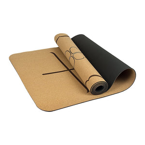 Natural Cork TPE Yoga Mat Sports Eco Friendly Exercise Fitness Gym Pilates