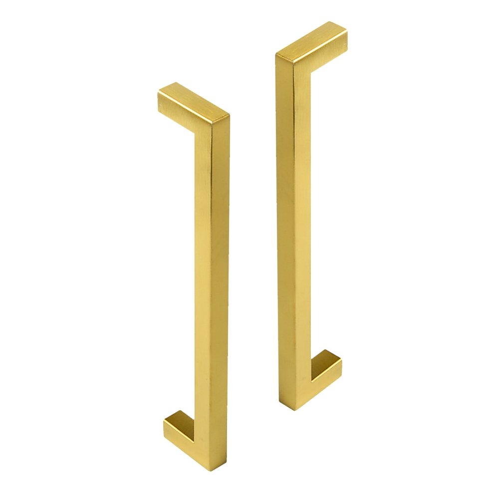 Brushed Brass Drawer Pulls Kitchen Cabinet Handles - Gold Finish 192mm