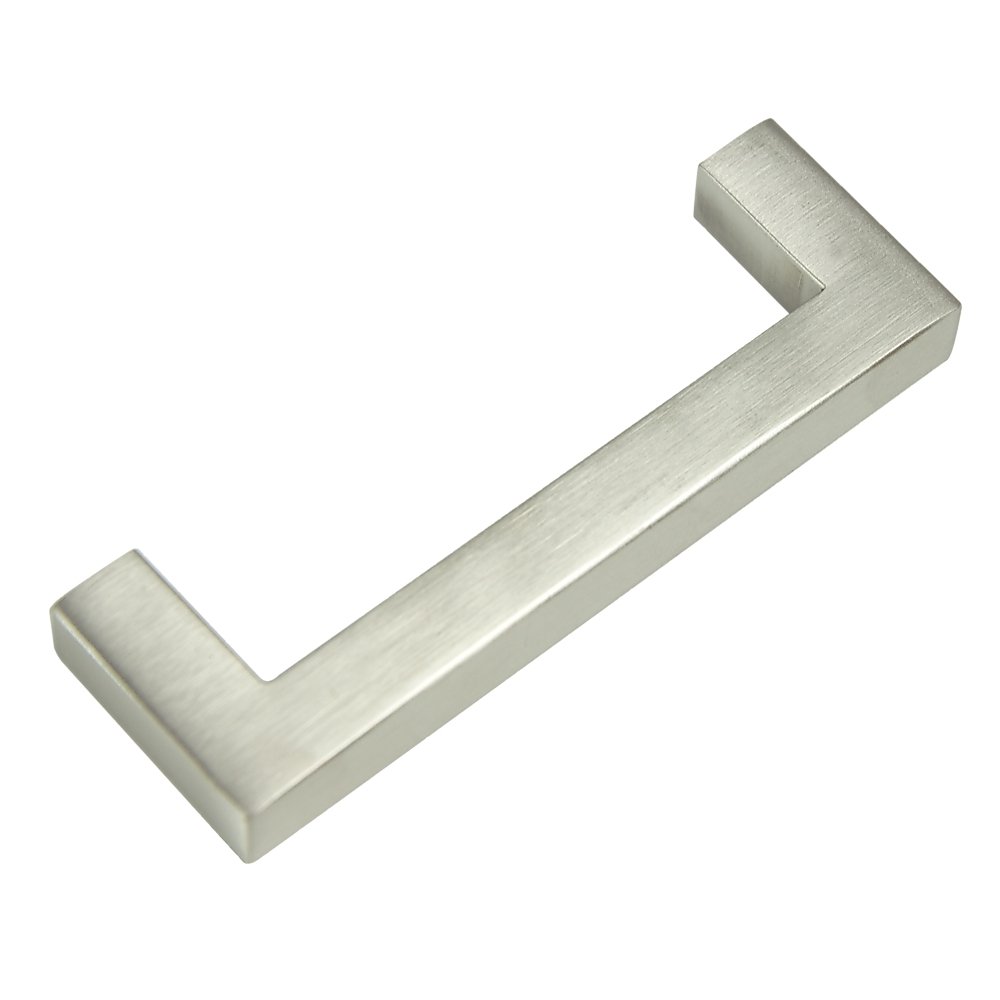 Brushed Nickel Stainless Steel Kitchen Cabinet Square Drawer Pull Door Handles 15-Pack