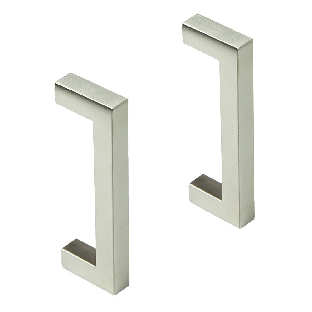 Brushed Nickel Stainless Steel Kitchen Cabinet Square Drawer Pull Door Handles 15-Pack