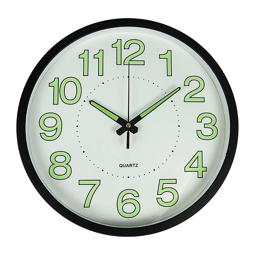 305mm Wall Clock - Glow In The Dark