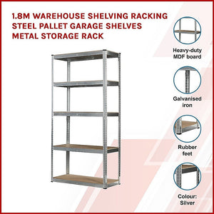 1.8M Warehouse Styled Metal Storage Rack