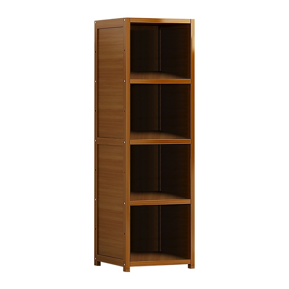 Bamboo Shelf Bookcase Display Storage Rack Stand Livingroom Bedroom