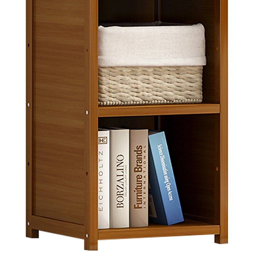Bamboo Shelf Bookcase Display Storage Rack Stand Livingroom Bedroom