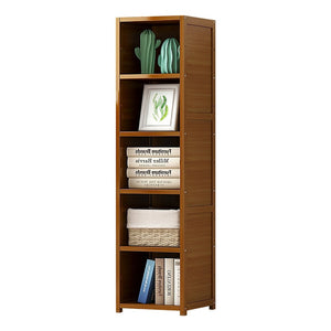 Bamboo Shelf Bookcase Display Storage Rack Stand Livingroom Bedroom