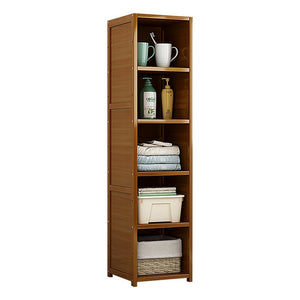 Bamboo Shelf Bookcase Display Storage Rack Stand Livingroom Bedroom