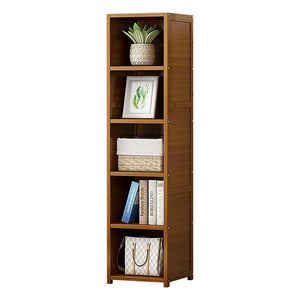 Bamboo Shelf Bookcase Display Storage Rack Stand Livingroom Bedroom