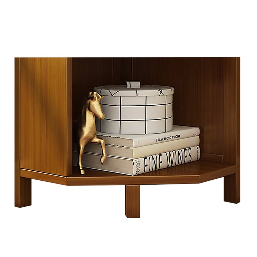 5-Shelf Corner Bookcase Industrial Bookshelf Display Storage Stand