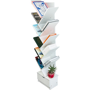 Tree Bookshelf Bookcase Book Organizer 12-Tier Multipurpose Shelf Display Racks