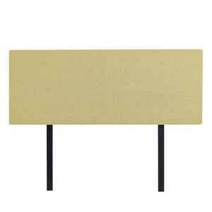 Linen Fabric Queen Bed Deluxe Headboard Bedhead - Sulfur Yellow