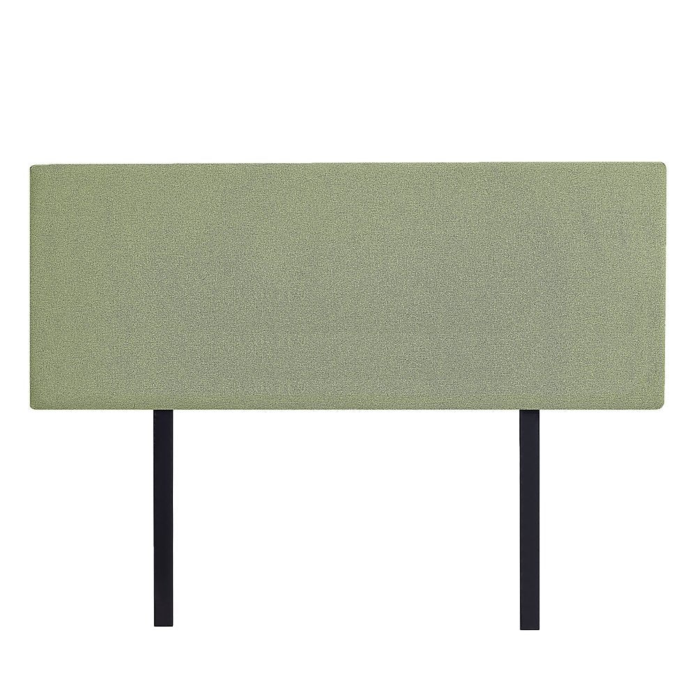 Linen Fabric Queen Bed Deluxe Headboard Bedhead - Olive Green